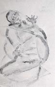 Egon Schiele Self protrait as a prisoner oil painting reproduction